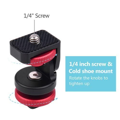 Andoer HS01 Cold Shoe Mount Adapter Bracket Holder