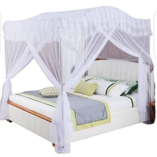 4 Stands Curved Top Mosquito Net - White