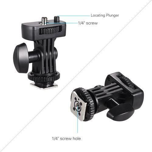 Flexible Cold Shoe Mount Adapter With 14 Inch Screw For