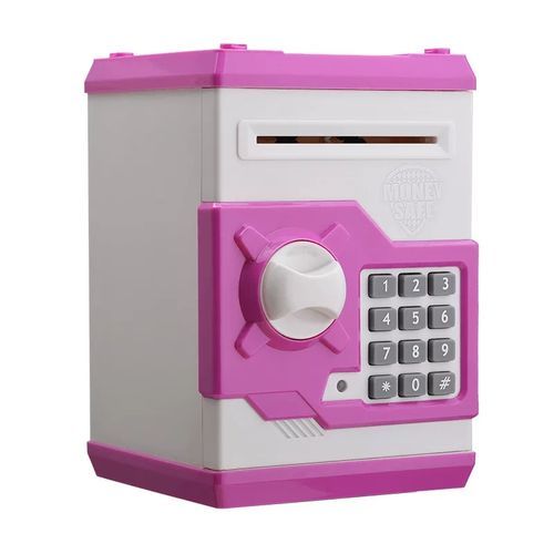 Kids Piggy Toy Bank With Security Code Lock-Pink