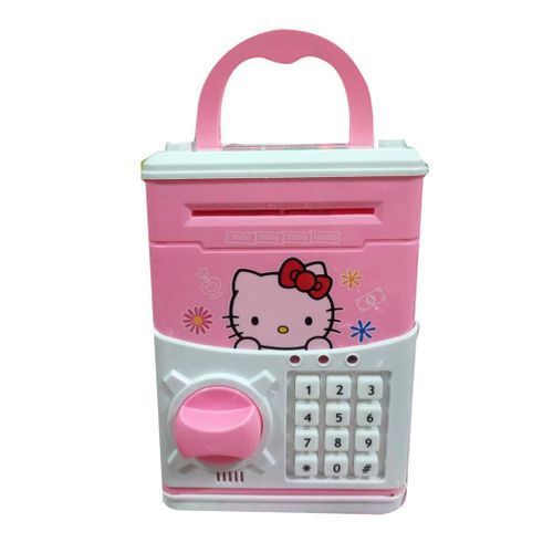 Kids Piggy Toy Bank With Security Code Lock-Pink