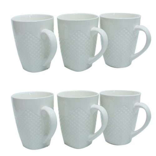 Dinner Set Ceramic Dinner Set + A Free Pair Of kitchen Sandals -White/Silver