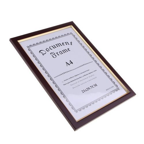 A4 Size Wooden Diploma Certificate Photo - Wine Red