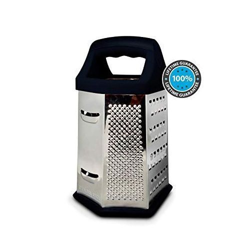 6 Sided stainless  Kitchen Grater - Silver