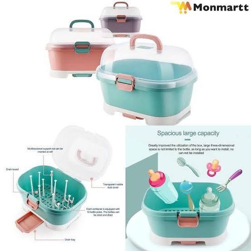 Baby Storage Drying Rack With Cover-Blue