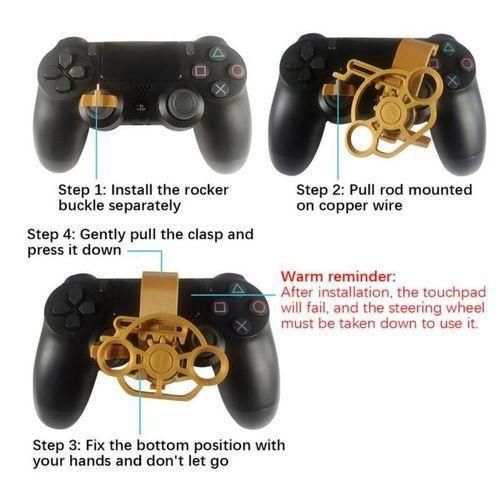 Gaming Racing Wheel Mini Steering Game Controller for Sony PlayStation PS4 3D Printed Accessories