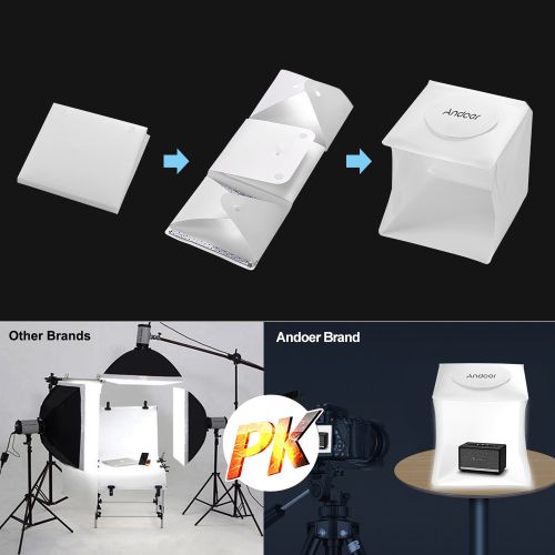 Andoer Portable Photo Studio LED Light Box Shooting Tent