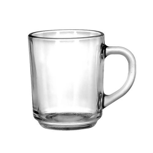 Set Of 6 Glass Tea & Coffee Cups - Clear