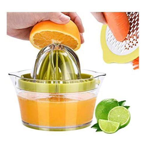 4 In1 Multi-functional Orange Lemon Squeezer Citrus Juicer-Green.
