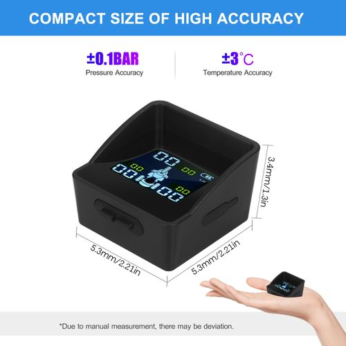 Tire Pressure Monitoring System  Wireless Smart Tire Monitor with 3 External Sensors Sunshade Auto Tyre Alarm for Tricycle 3 Wheeler