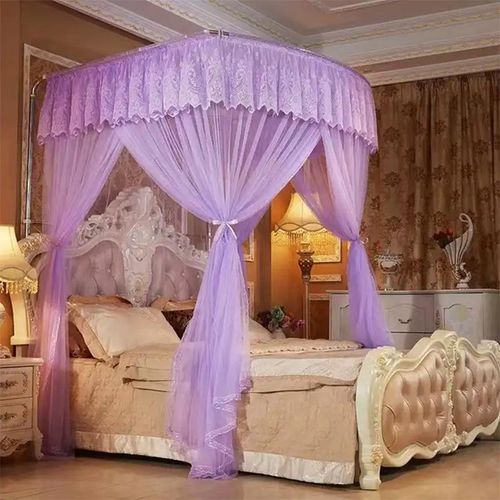 David Fishing Rod  Mosquito Net With 2 Stands & Retractable Guide Rail Premium Packaging Vary Design F1 Purple