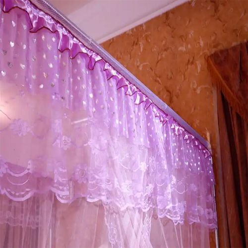 David Fishing Rod  Mosquito Net With 2 Stands & Retractable Guide Rail Premium Packaging Vary Design F1 Purple