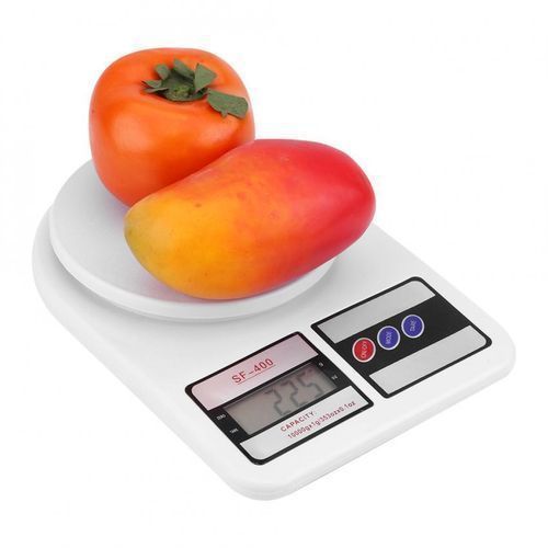 Digital Kitchen Weighing Scale + 5 Measuring Spoons - White