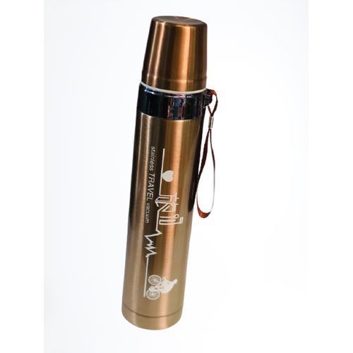 Hot & Cold Unbreakable Stainless Steel Flask, 1L - Gold