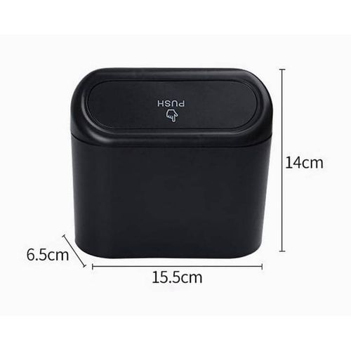 2Pcs Portable Mini Car Trash Can - Black