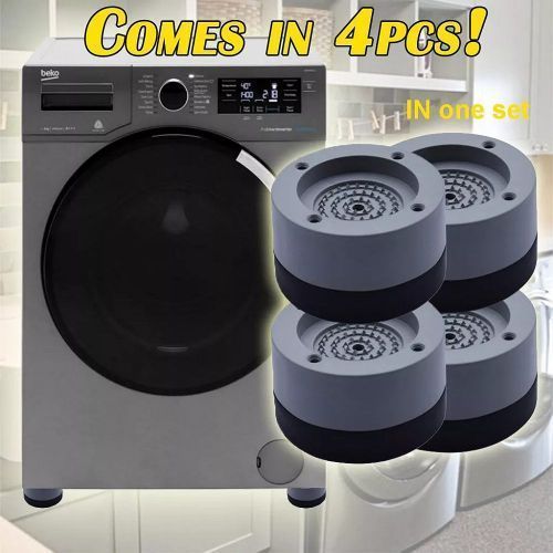 4 PC Refrigerator Washing Machine Pad Anti Vibration Silencer Mat Non-slip Stand Pads Multi-Colours.