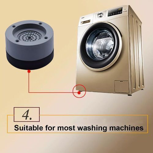 4 PC Refrigerator Washing Machine Pad Anti Vibration Silencer Mat Non-slip Stand Pads Multi-Colours.