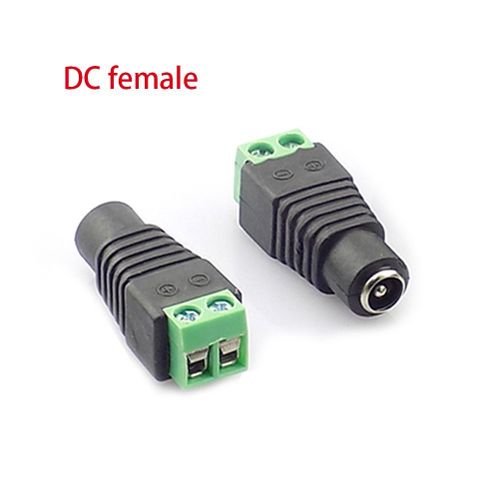5pcs 12V DC BNC Male Female Adapter Coax CAT5 Video Balun Plug Connector for Led Strip Lights CCTV Camera 2.1*5.5mm