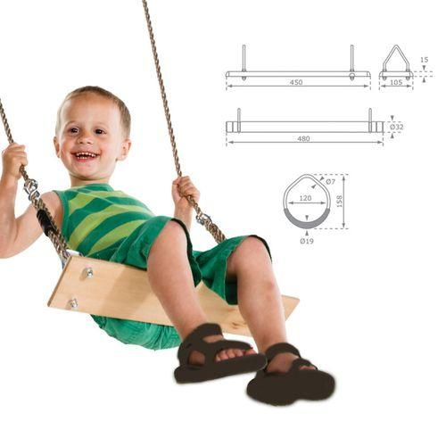 Tree Seat Wooden Heavy Duty Swing Chair For Children