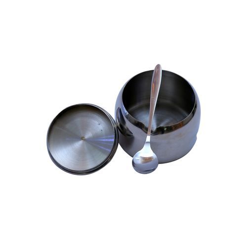 Stainless Steel Sugar Bowl -Silver