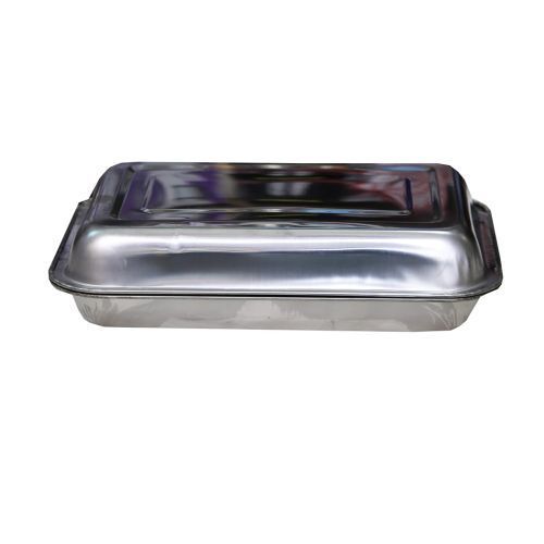 Other Set Of 2 Stainless Steel  Serving Trays - Silver