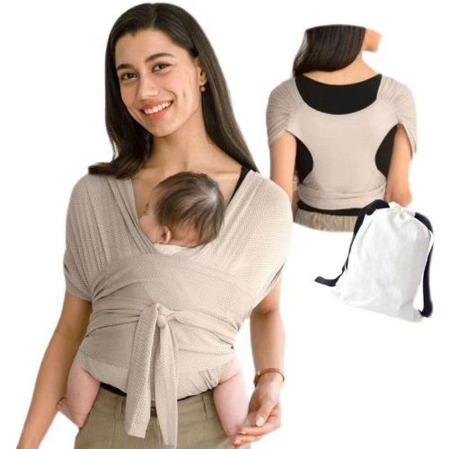 CLEVERHD Baby Carrier, Adjustable Simple Front Strap, Grid Cross X-type Front