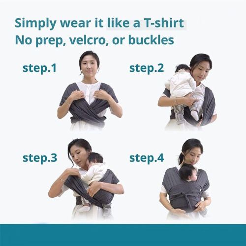 CLEVERHD Baby Carrier, Adjustable Simple Front Strap, Grid Cross X-type Front