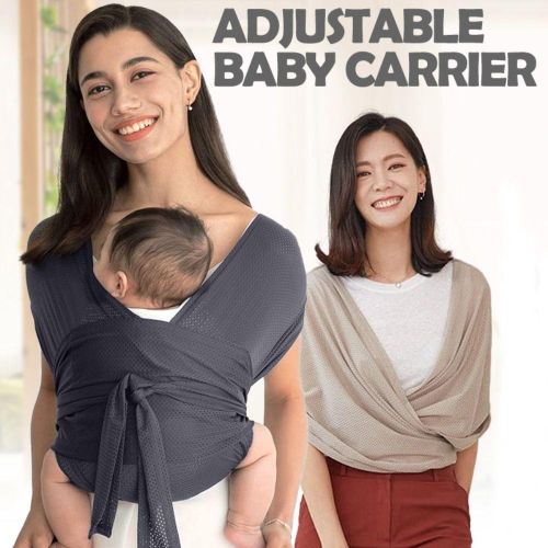 CLEVERHD Baby Carrier, Adjustable Simple Front Strap, Grid Cross X-type Front