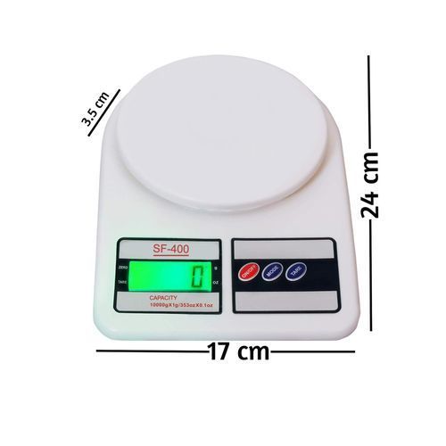 10 Kg Electronic Kitchen Digital Weighing Scale  - White