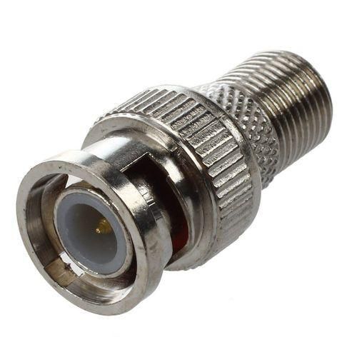 BNC Male to F Female CCTV Camera Coax Cable Connector  Pack of 10