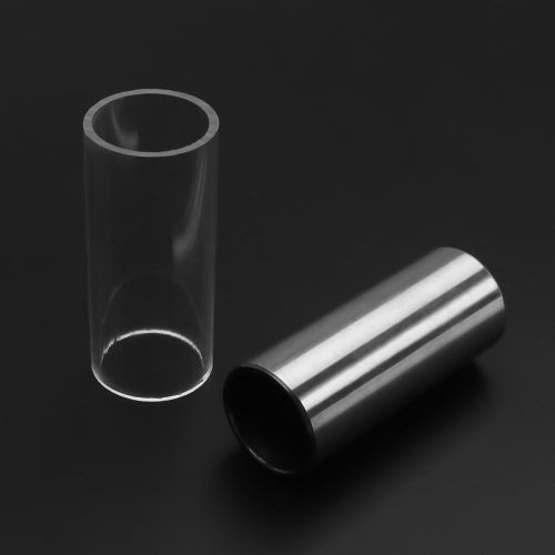 2pcs Guitar Finger Slide Kit with Glass Slide Stainless Steel Slide for Guitar Bass NO5114