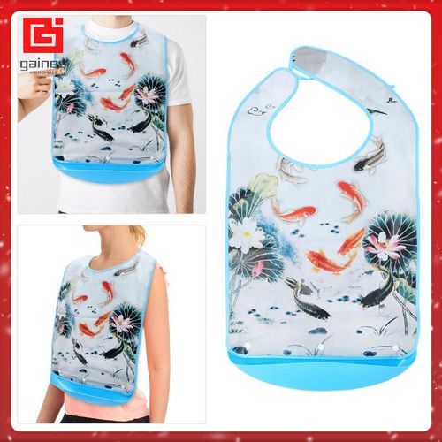 3 D Old Man Bib Bibs Cloth Protector Eating Apron Waterproof Adult Saliva