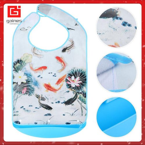 3 D Old Man Bib Bibs Cloth Protector Eating Apron Waterproof Adult Saliva