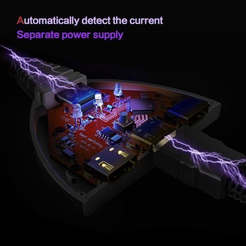 4K HDMI Switcher/HDMI Splitter,3 Port Switch With Pigtail HDMI Cable,Supports 4K, Full HD 1080p, 3D,For HDTV,PC,Projector,PS3,Xbox,STB,Blu-ray DVD Players,4k TV Etc.
