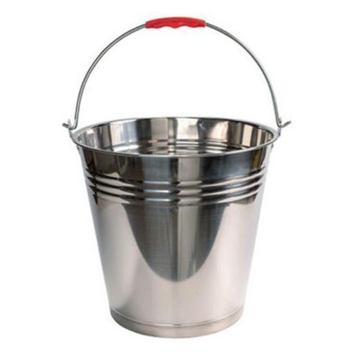 10L Stainless Steel Water Milk Bucket Dairy Pail, Silver.