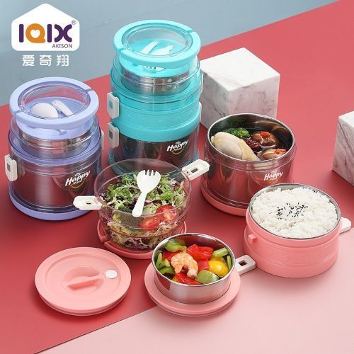 2.1L Preservation Food Lunch Box Container Flask With Spoon And Fork, Color May Vary.
