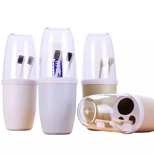 Portable Toothpaste Toothbrush Holder  Bathroom Organizer, Pink.