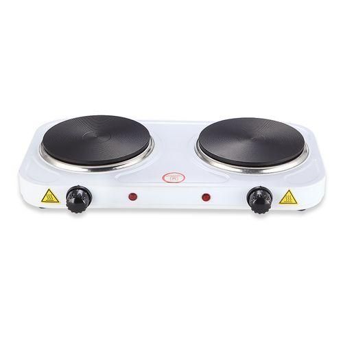 Original Double Solid Electric Hotplate Cooker - Black, White
