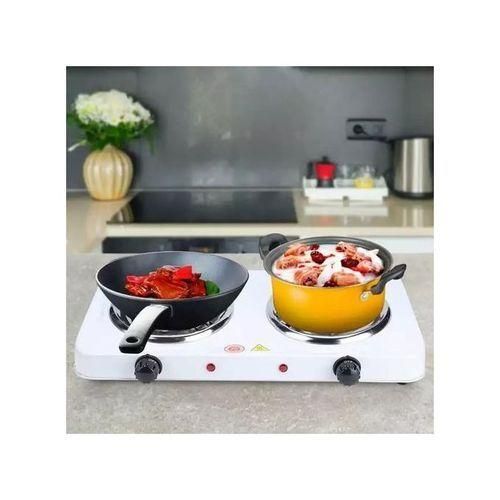 Original Double Solid Electric Hotplate Cooker - Black, White