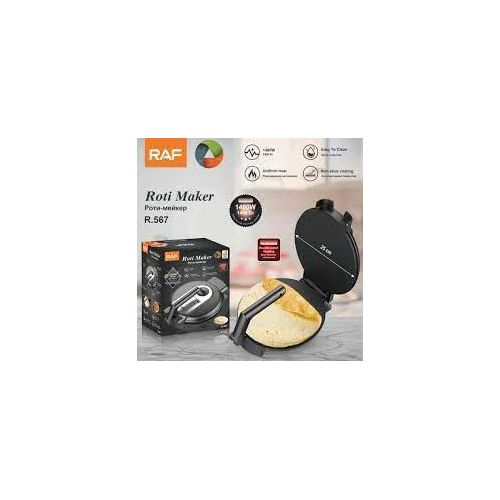 Pizza Chapati Maker Roller Non-Stick - Silver/Black