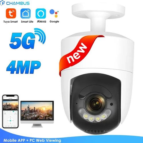 Yours WiFi Camera 360 &deg; 2K 4MP 5G WiFi Alexa Security Camera Outdoor Ai Tracking Smart Home Video Surveillance SmartLife IP Camera