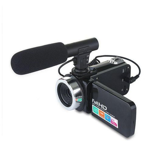 Video Camera 1080P 2400W Camcorder Vlog Camera For YouTube 270° Flipping IR Night Vision Wide Angle Len Full Set