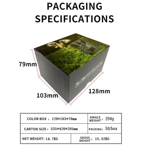 IP66 Hunting Camera 0.2s Trigger Speed Night Vision Trail Camera for Wildlife Monitoring