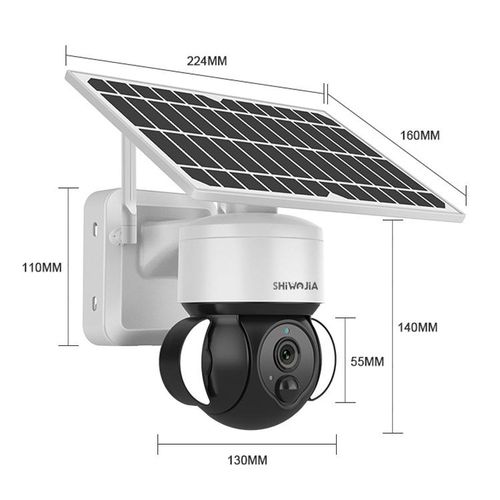 SHIWOJIA Waterproof WiFi Solar Dome IP Camera