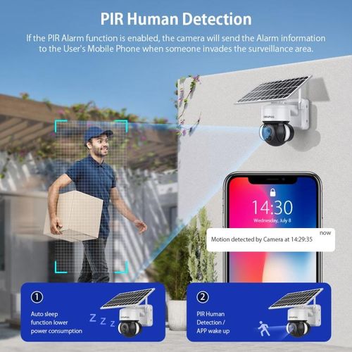 SHIWOJIA Waterproof WiFi Solar Dome IP Camera