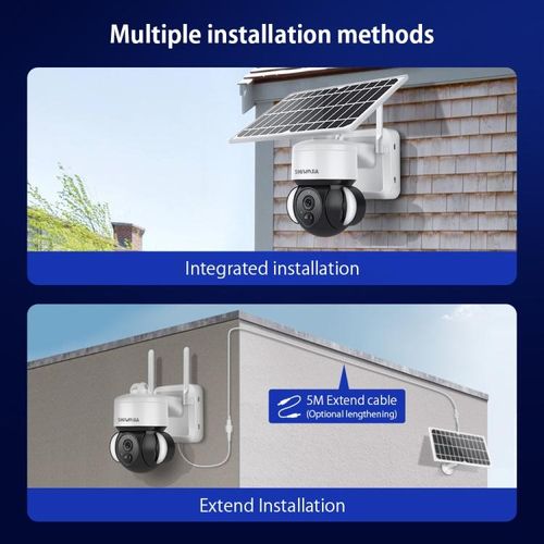 SHIWOJIA Waterproof WiFi Solar Dome IP Camera