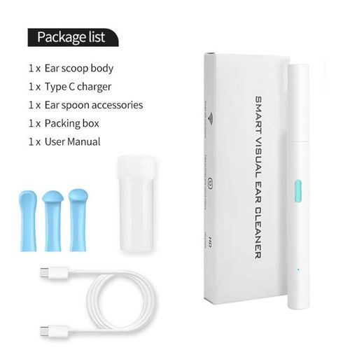 1080p Fhd Wireless Ear Otoscope With 6 Led Lights Ear Wax Removal With Camera 3 Ear Spoon For Smart Phone