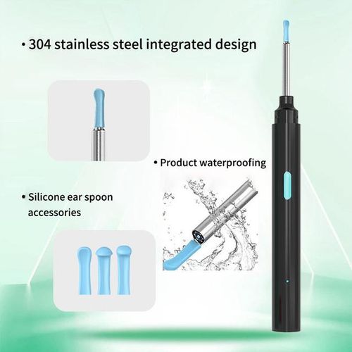 1080p Fhd Wireless Ear Otoscope With 6 Led Lights Ear Wax Removal With Camera 3 Ear Spoon For Smart Phone