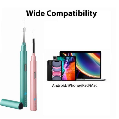 1080p Fhd Wireless Ear Otoscope With 6 Led Lights Ear Wax Removal With Camera 3 Ear Spoon For Smart Phone