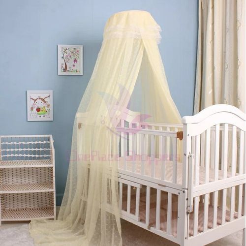 Baby Cot Mosquito Net With Stand -  Cream